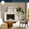 imageMCS Master ampamp Co 26in Round Brass Black Mirror Modern Wall Hanging Large Mirror for Bathroom Bedroom ampamp LivingroomBlack