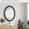 imageMCS Master ampamp Co 26in Round Brass Black Mirror Modern Wall Hanging Large Mirror for Bathroom Bedroom ampamp LivingroomBlack