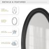 imageMCS Master ampamp Co 26in Round Brass Black Mirror Modern Wall Hanging Large Mirror for Bathroom Bedroom ampamp LivingroomBlack