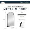 imageMCS Master ampamp Co 26in Round Brass Black Mirror Modern Wall Hanging Large Mirror for Bathroom Bedroom ampamp LivingroomBlack