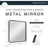 imageMCS Master ampamp Co 26in Round Brass Black Mirror Modern Wall Hanging Large Mirror for Bathroom Bedroom ampamp LivingroomBlack