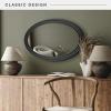 imageMCS Master ampamp Co 26in Round Brass Black Mirror Modern Wall Hanging Large Mirror for Bathroom Bedroom ampamp LivingroomBlack