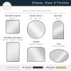 imageMCS Master ampamp Co 26in Round Brass Black Mirror Modern Wall Hanging Large Mirror for Bathroom Bedroom ampamp LivingroomBrass