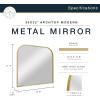 imageMCS Master ampamp Co 26in Round Brass Black Mirror Modern Wall Hanging Large Mirror for Bathroom Bedroom ampamp LivingroomBrass