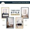 imageMCS Master ampamp Co 26in Round Brass Black Mirror Modern Wall Hanging Large Mirror for Bathroom Bedroom ampamp LivingroomBrass