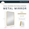 imageMCS Master ampamp Co 26in Round Brass Black Mirror Modern Wall Hanging Large Mirror for Bathroom Bedroom ampamp LivingroomBrass