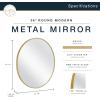 imageMCS Master ampamp Co 26in Round Brass Black Mirror Modern Wall Hanging Large Mirror for Bathroom Bedroom ampamp LivingroomBrass