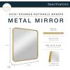 imageMCS Master ampamp Co 26in Round Brass Black Mirror Modern Wall Hanging Large Mirror for Bathroom Bedroom ampamp LivingroomBrass