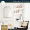 imageMCS Master ampamp Co 26in Round Brass Black Mirror Modern Wall Hanging Large Mirror for Bathroom Bedroom ampamp LivingroomBrass