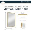 imageMCS Master ampamp Co 26in Round Brass Black Mirror Modern Wall Hanging Large Mirror for Bathroom Bedroom ampamp LivingroomBrass