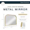 imageMCS Master ampamp Co 26in Round Brass Black Mirror Modern Wall Hanging Large Mirror for Bathroom Bedroom ampamp LivingroomBrass