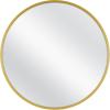 imageMCS Master ampamp Co 26in Round Brass Black Mirror Modern Wall Hanging Large Mirror for Bathroom Bedroom ampamp LivingroomBrass