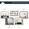 imageMCS Master ampamp Co 26in Round Brass Black Mirror Modern Wall Hanging Large Mirror for Bathroom Bedroom ampamp LivingroomBrass