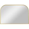 imageMCS Master ampamp Co 26in Round Brass Black Mirror Modern Wall Hanging Large Mirror for Bathroom Bedroom ampamp LivingroomBrass