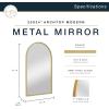 imageMCS Master ampamp Co 26in Round Brass Black Mirror Modern Wall Hanging Large Mirror for Bathroom Bedroom ampamp LivingroomBrass