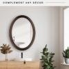 imageMCS Master ampamp Co 26in Round Brass Black Mirror Modern Wall Hanging Large Mirror for Bathroom Bedroom ampamp LivingroomBronze