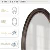 imageMCS Master ampamp Co 26in Round Brass Black Mirror Modern Wall Hanging Large Mirror for Bathroom Bedroom ampamp LivingroomBronze