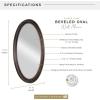 imageMCS Master ampamp Co 26in Round Brass Black Mirror Modern Wall Hanging Large Mirror for Bathroom Bedroom ampamp LivingroomBronze