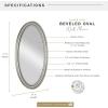imageMCS Master ampamp Co 26in Round Brass Black Mirror Modern Wall Hanging Large Mirror for Bathroom Bedroom ampamp LivingroomNickel