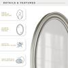 imageMCS Master ampamp Co 26in Round Brass Black Mirror Modern Wall Hanging Large Mirror for Bathroom Bedroom ampamp LivingroomNickel