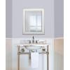 imageMCS Master ampamp Co 26in Round Brass Black Mirror Modern Wall Hanging Large Mirror for Bathroom Bedroom ampamp LivingroomWhite