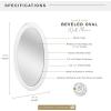 imageMCS Master ampamp Co 26in Round Brass Black Mirror Modern Wall Hanging Large Mirror for Bathroom Bedroom ampamp LivingroomWhite