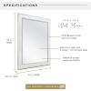 imageMCS Master ampamp Co 26in Round Brass Black Mirror Modern Wall Hanging Large Mirror for Bathroom Bedroom ampamp LivingroomWhite