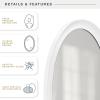 imageMCS Master ampamp Co 26in Round Brass Black Mirror Modern Wall Hanging Large Mirror for Bathroom Bedroom ampamp LivingroomWhite