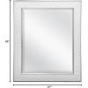imageMCS Master ampamp Co 26in Round Brass Black Mirror Modern Wall Hanging Large Mirror for Bathroom Bedroom ampamp LivingroomWhite