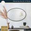 imageMCS Master ampamp Co Modern Metal Large Wall Mirror Minimalist Home Decor Oval Mirror for Living Room Bedroom or Bathroom 21 by 31 Inch Black