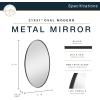 imageMCS Master ampamp Co Modern Metal Large Wall Mirror Minimalist Home Decor Oval Mirror for Living Room Bedroom or Bathroom 21 by 31 Inch Black