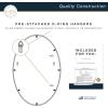 imageMCS Master ampamp Co Modern Metal Large Wall Mirror Minimalist Home Decor Oval Mirror for Living Room Bedroom or Bathroom 21 by 31 Inch Black