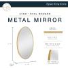 imageMCS Master ampamp Co Modern Metal Large Wall Mirror Minimalist Home Decor Oval Mirror for Living Room Bedroom or Bathroom 21 by 31 Inch Brass