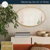 imageMCS Master ampamp Co Modern Metal Large Wall Mirror Minimalist Home Decor Oval Mirror for Living Room Bedroom or Bathroom 21 by 31 Inch Brass