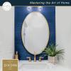 imageMCS Master ampamp Co Modern Metal Large Wall Mirror Minimalist Home Decor Oval Mirror for Living Room Bedroom or Bathroom 21 by 31 Inch Brass