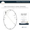 imageMCS Master ampamp Co Modern Metal Large Wall Mirror Minimalist Home Decor Oval Mirror for Living Room Bedroom or Bathroom 24 by 36 Inch Black
