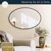 imageMCS Master ampamp Co Modern Metal Large Wall Mirror Minimalist Home Decor Oval Mirror for Living Room Bedroom or Bathroom 24 by 36 Inch Black
