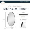 imageMCS Master ampamp Co Modern Metal Large Wall Mirror Minimalist Home Decor Oval Mirror for Living Room Bedroom or Bathroom 24 by 36 Inch Black