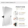 imageMCS Modern Pivot Frameless Mirror 20 x 30 Inch BlackBlack