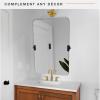 imageMCS Modern Pivot Frameless Mirror 20 x 30 Inch BlackBlack