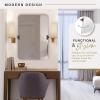 imageMCS Modern Pivot Frameless Mirror 20 x 30 Inch BlackBlack