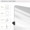 imageMCS Modern Pivot Frameless Mirror 20 x 30 Inch BlackBlack