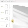 imageMCS Modern Pivot Frameless Mirror 20 x 30 Inch BlackBrass
