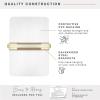 imageMCS Modern Pivot Frameless Mirror 20 x 30 Inch BlackBrass
