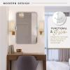 imageMCS Modern Pivot Frameless Mirror 20 x 30 Inch BlackNickel