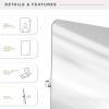 imageMCS Modern Pivot Frameless Mirror 20 x 30 Inch BlackNickel