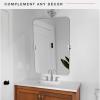 imageMCS Modern Pivot Frameless Mirror 20 x 30 Inch BlackNickel