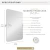 imageMCS Modern Pivot Frameless Mirror 20 x 30 Inch BlackNickel