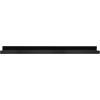 imageMCS Picture Ledge Shelf Room Decor Floating Shelf Gray Woodgrain 35 Inch Set of 2Black