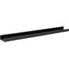imageMCS Picture Ledge Shelf Room Decor Floating Shelf Gray Woodgrain 35 Inch Set of 2Black